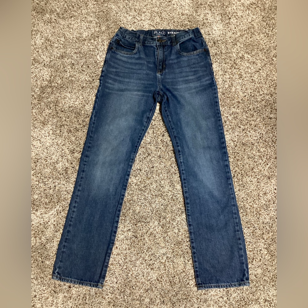 Childrens Place Straight Jean Girl Youth Size 14 Blue Straight Legs Casual